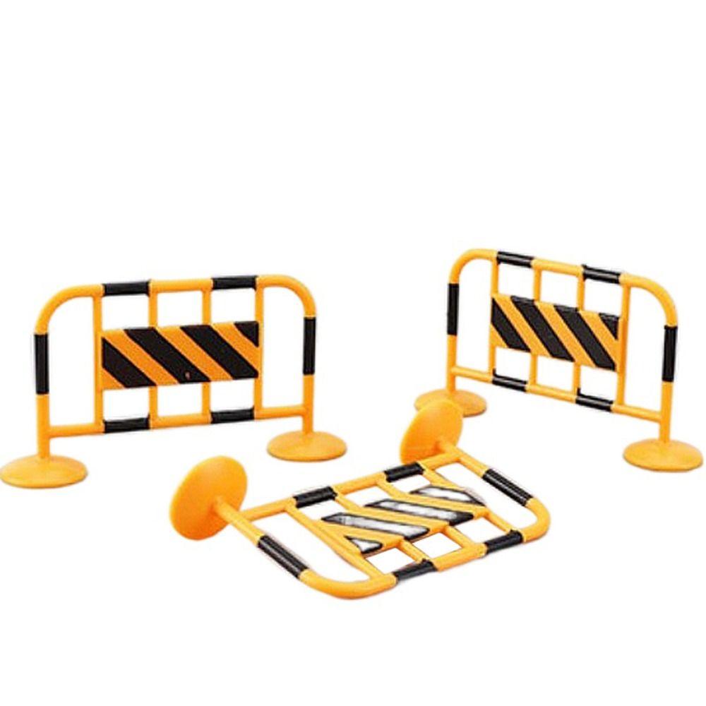 Pretend Play Mini Road Construction Fence Highway Construction Scene Model Doll House