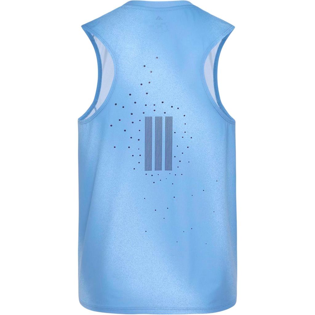adidas Мужские майки для бега Белый/Дымчато-синий KY5047