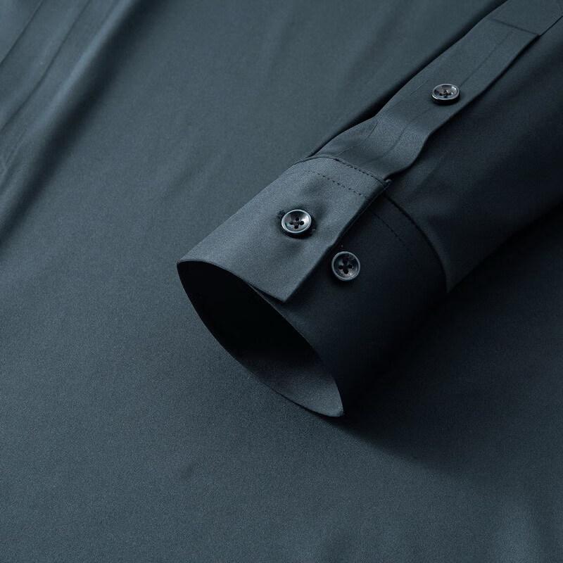 Мужская рубашка с длинным рукавом большого размера Dibinze со скрытой молнией, без складок