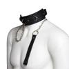 Fetish Erotic Toy Adult Game Sex Toy Sexy Female Erotic Black Leather Collar BDSM Restraint Belt Neck Set Slave