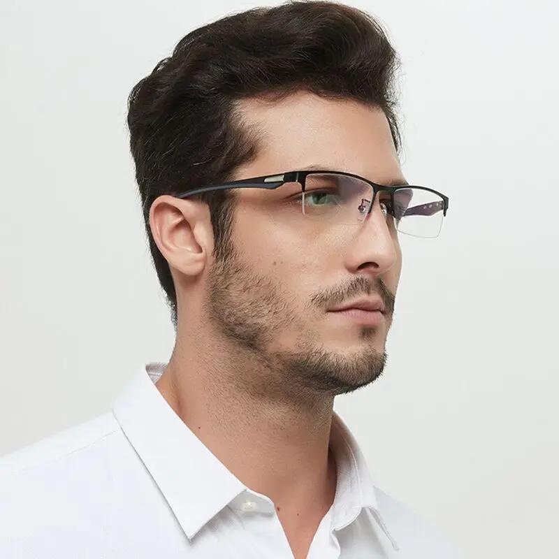 Titanium Multifocal Photochromic Reading Glasses Men Progressive Bifocal Anti Blue Light Uv Protective Presbyopic Glasses