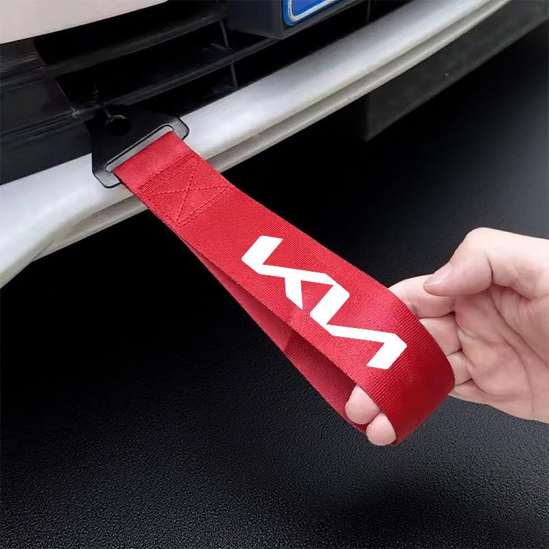 VAZY7 Высокопрочный Нейлоновый Автомобильный Буксировочный Ремень Буксировочные Штанги Прицепные Канаты Крюк Для KN Kia Rio Picanto Sportage Niro Morning Ceed Stonic Optima