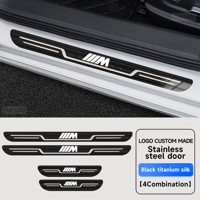 Car Stainless Steel Door Sill Scuff Plate BMW Motorsport M2 M3 M4 X1 X3 X4 X5 X7 E39 E46 E60 E70 E87 E90 F10 F15 F20 F30 G20 G30 ZJ4
