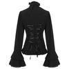 Steampunk Victorian Costume Women Pleated Shirt