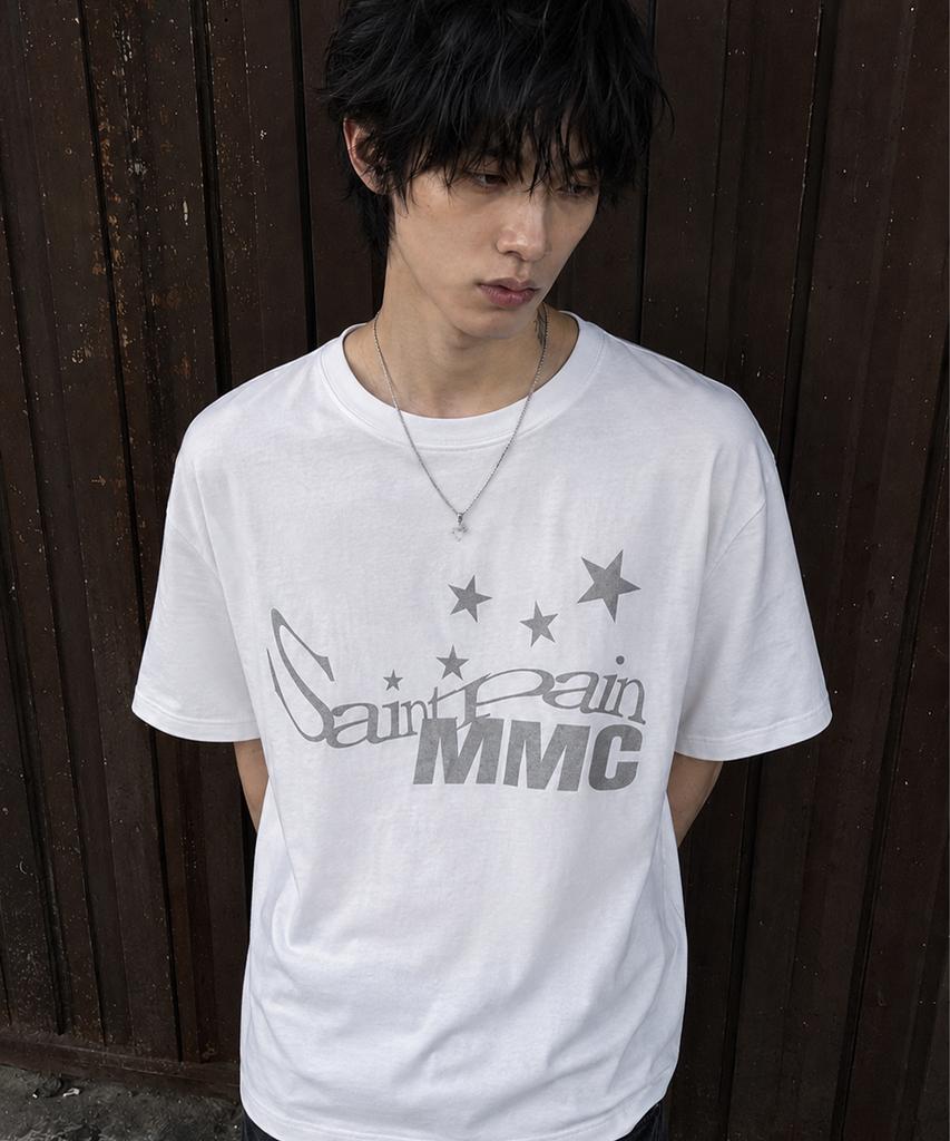 SAINTPAIN Sp Air Cotton Lettering Star Short Sleeve T-Shirt White