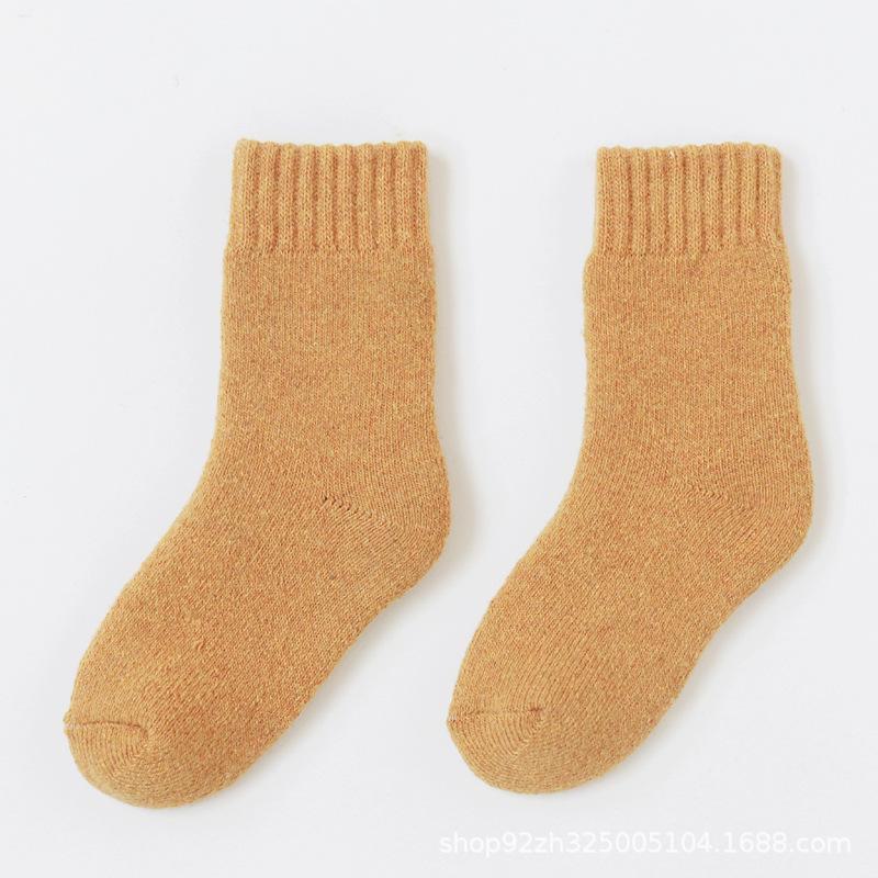 Детские толстые шерстяные носки — теплые, с бархатной подкладкой, для осени и зимы, подходят для мальчиков и девочек