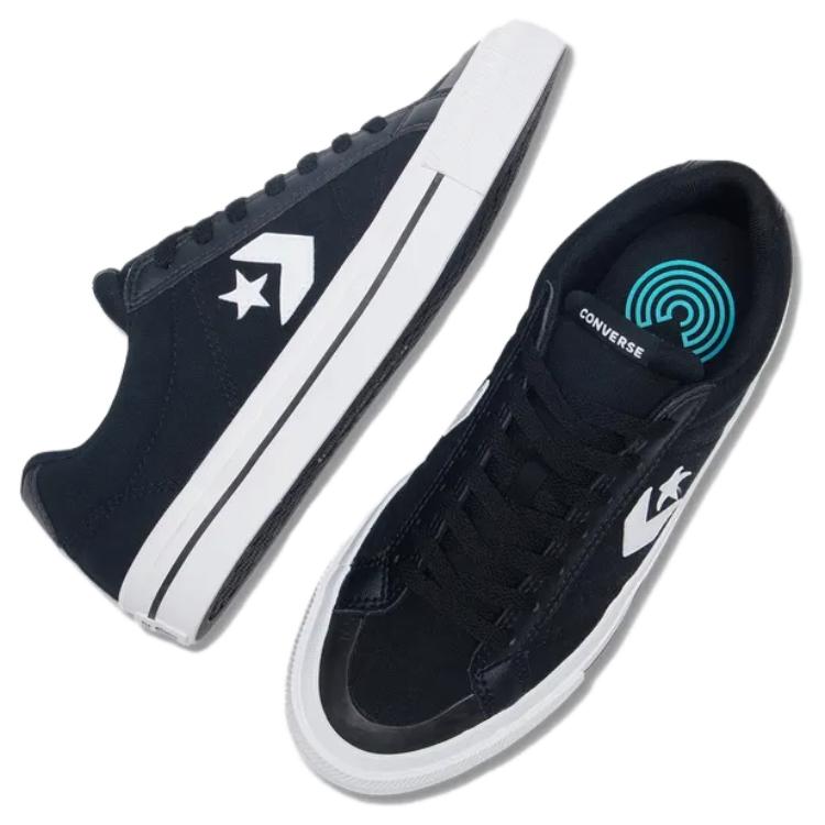 Converse Спортивные Повседневные Противоскользящие Износостойкие Низкие Кеды для Скейтборда Унисекс Черные