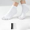 Five-fingered Socks for Men, Split-toe Socks, Solid-color Sports, Sweat-absorbing and Breathable Short Socks for Spring and Autumn