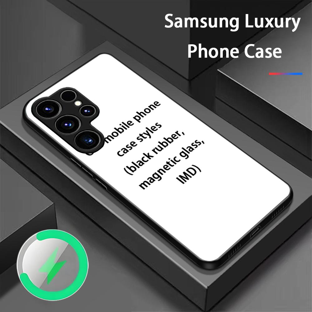 Индивидуальный чехол для телефона своими руками для Samsung S25 S24 S23 S22 S21 S20 Plus Ultra Note20 Стеклянный магнитный чехол