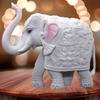 Слон, большая мраморная статуэтка из смолы, декоративный элемент для дома, 4x5 дюймов, слон, декор для дома, васту, полка (4 х 5 дюймов)