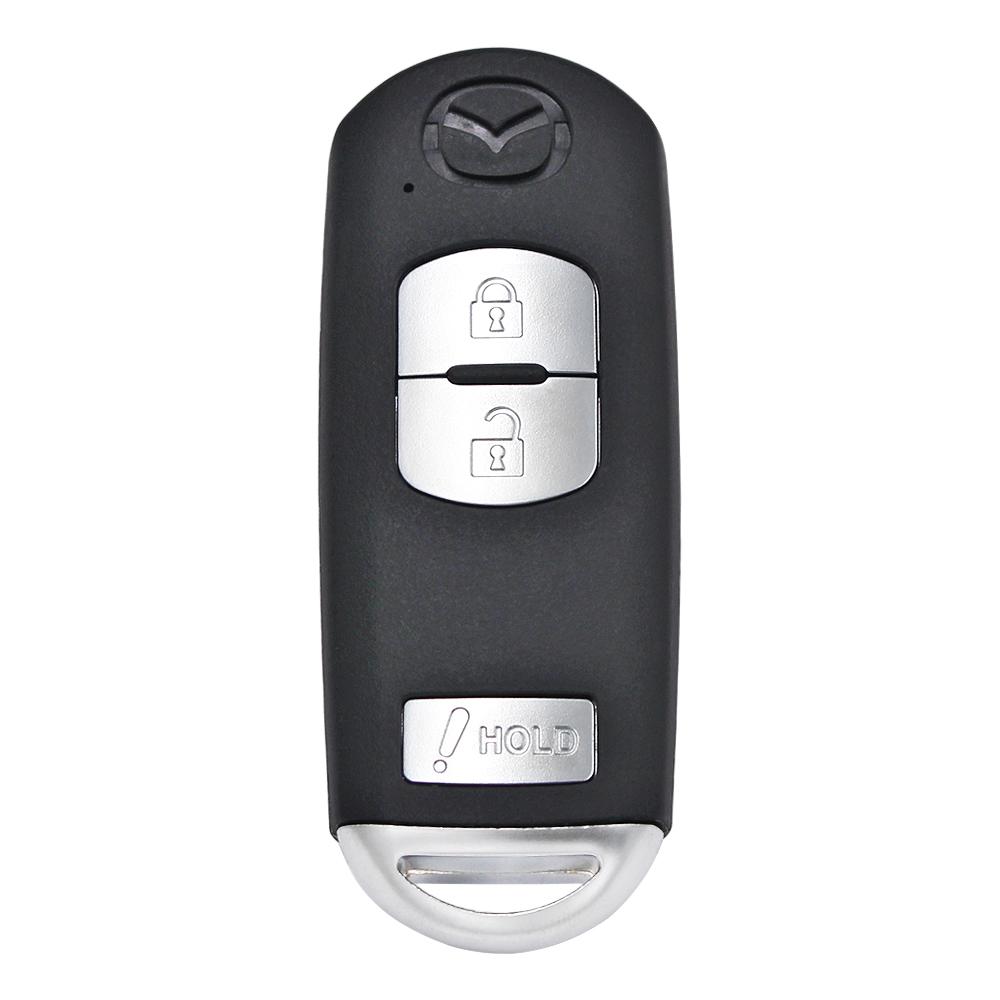 2/3/4 Buton Remote Car Key Shell Case Housing Cover Red Hold for Mazda 3 6 CX-3 CX-5 Axela Atenza with Emergency Key Uncut Blade