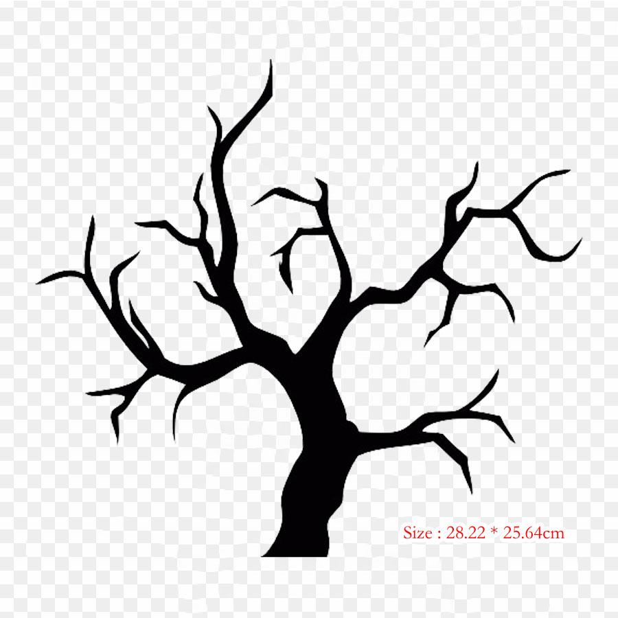 Halloween Dead Tree Tree Silhouette Iron On Heat Transfer Printing Vinyl Patches Sticker for Clothes DIY Appliques Washable Patches
