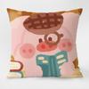 Cute Cartoon Pig Pattern Decorative Pillowcase Living Room Bedroom Square Cushion Pillowcase