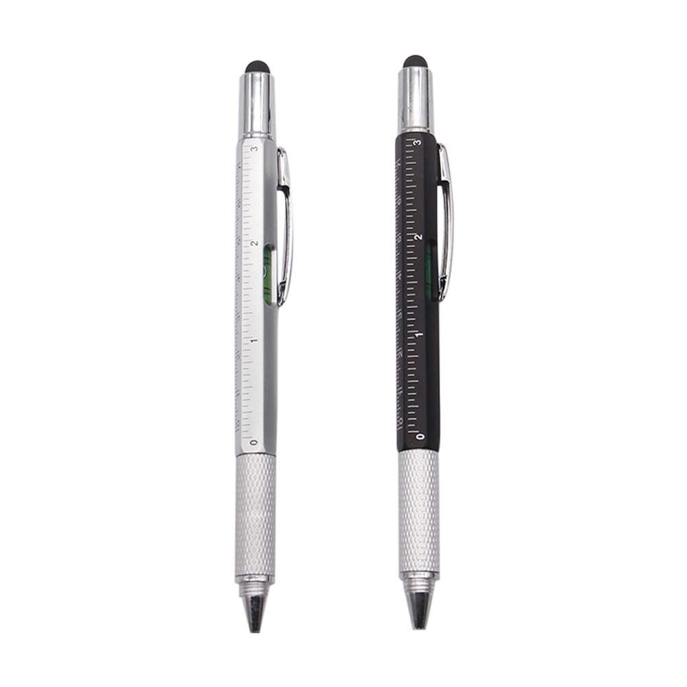 Aluminum Pen Tool Gadget Capaciative pen With Scale Replacement refill Flat-blade Screwdriver Ballpoint Pen Cross Screwdriver