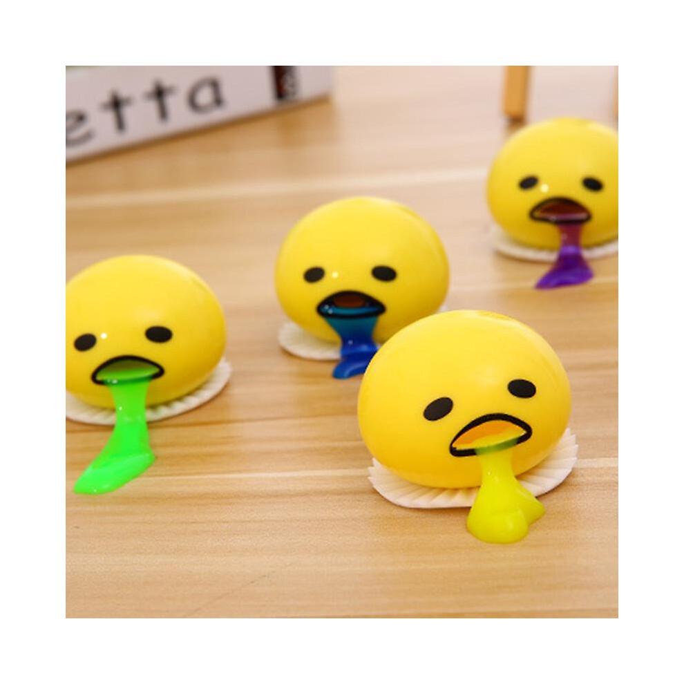 Gudetama Egg Toy Novelty Stress Relief Squeeze Yolk Vomiting Egg Fidget Sensory Toy Gift For All Ages New 6pcs