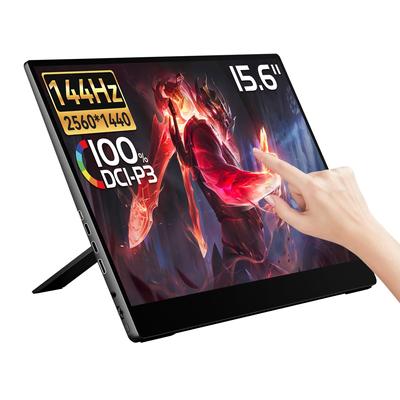 Мобильный монитор EHOMEWEI, дюймовый 144 Гц QHD сенсорная панель IPS игровой монитор, глянцевый ультратонкий, FreeSYNC, переключаемое соотношение сторон, стандарт цифрового кинотеатра 3