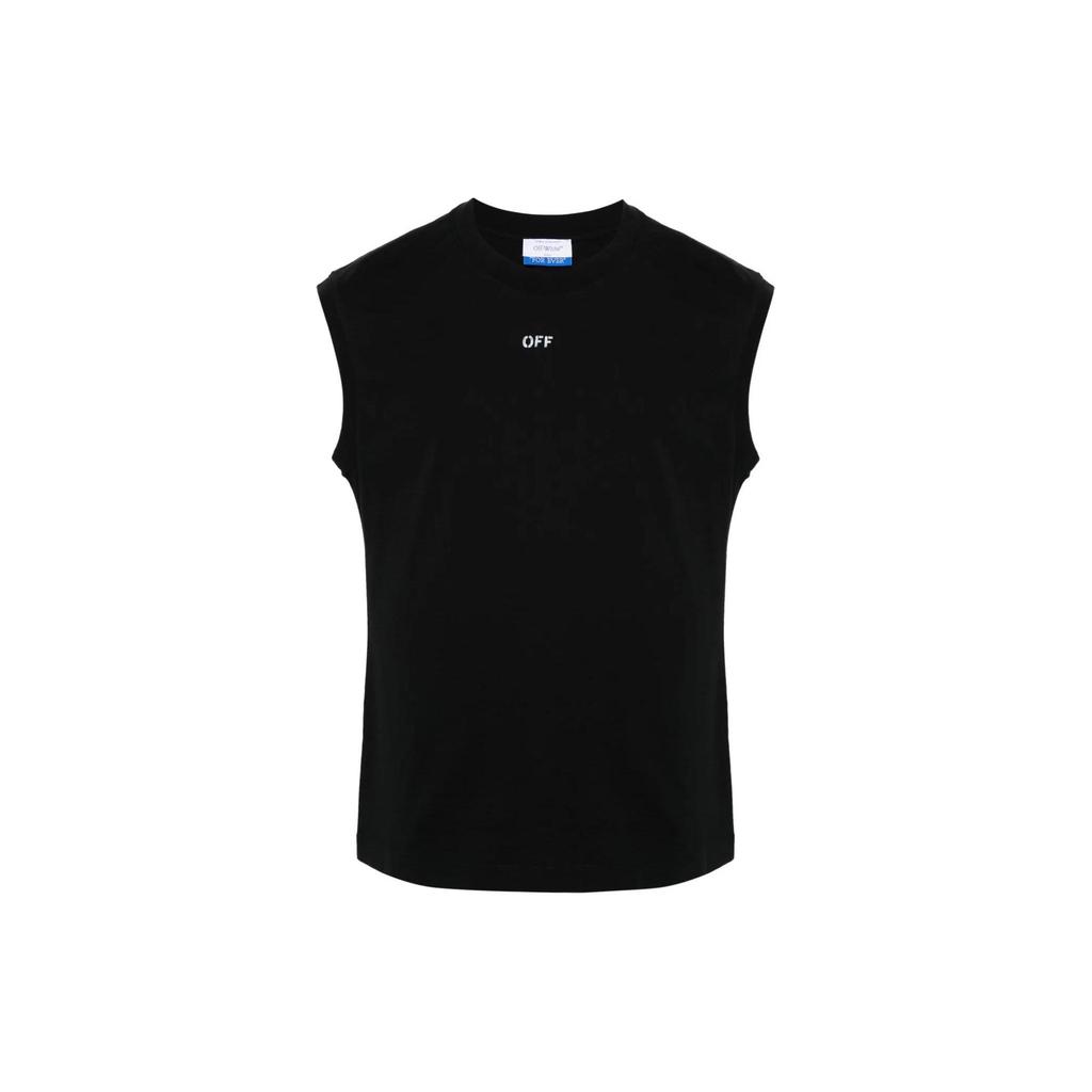 Off-White Ss24 Однотонный круглый вырез жилет без рукавов обычный крой мужские топы черный OMAC027C99JER0011001