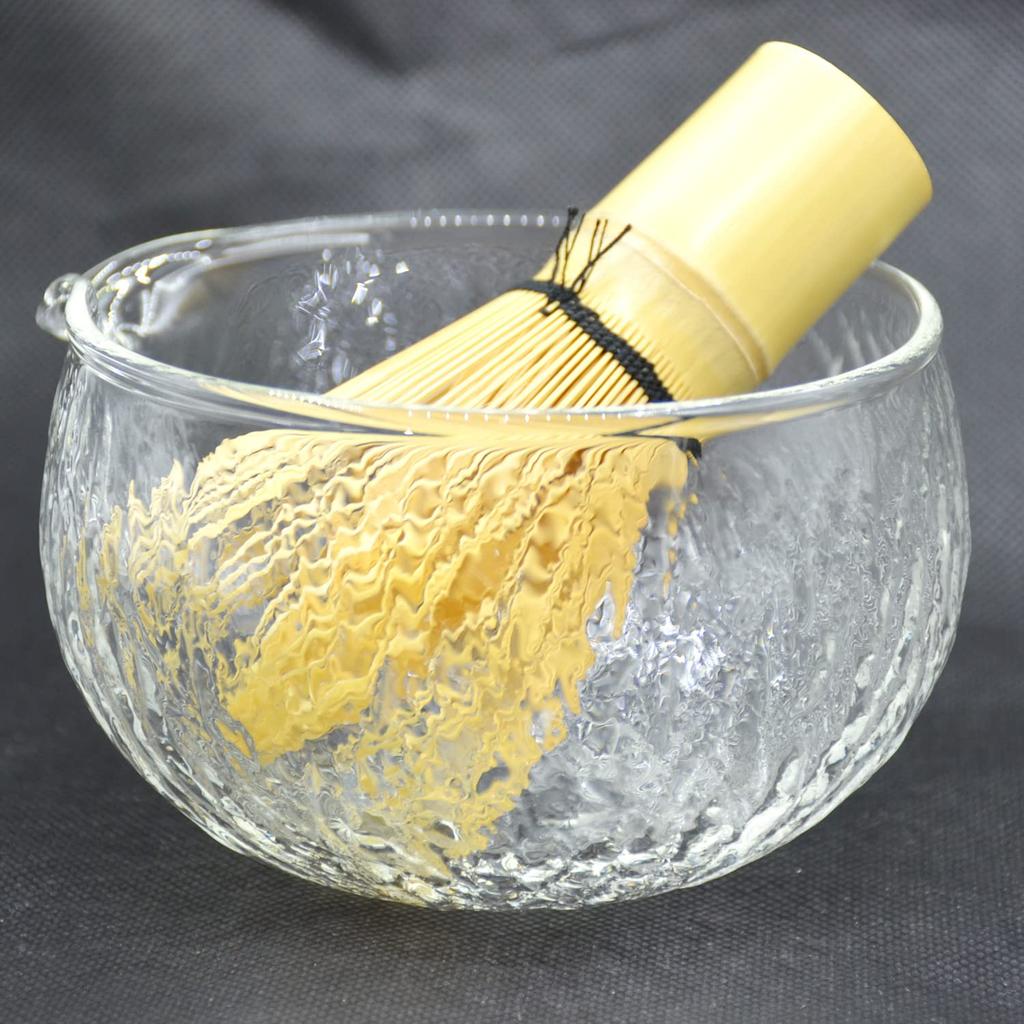 Heat-resistant Glass Matcha Bowl, Clear, Approximately 12.3cm X 7.2cm High, Perfect for Tea Ceremony, Tea Ceremonies, Practice, or As a Gift.
