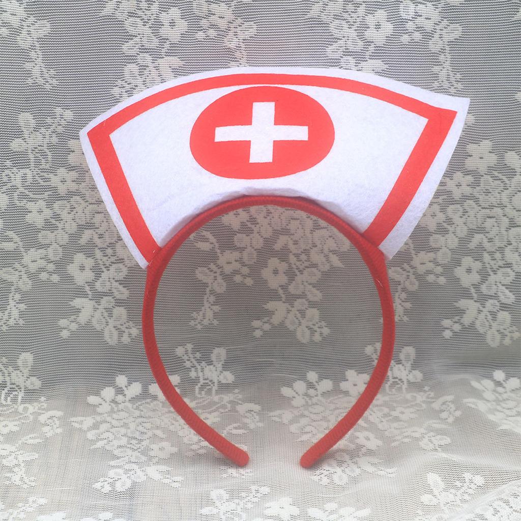 Nurse Hat Headbands Hairbands Cosplay Hair Hoop Headbands Festival Party Hair Accessory for Girls