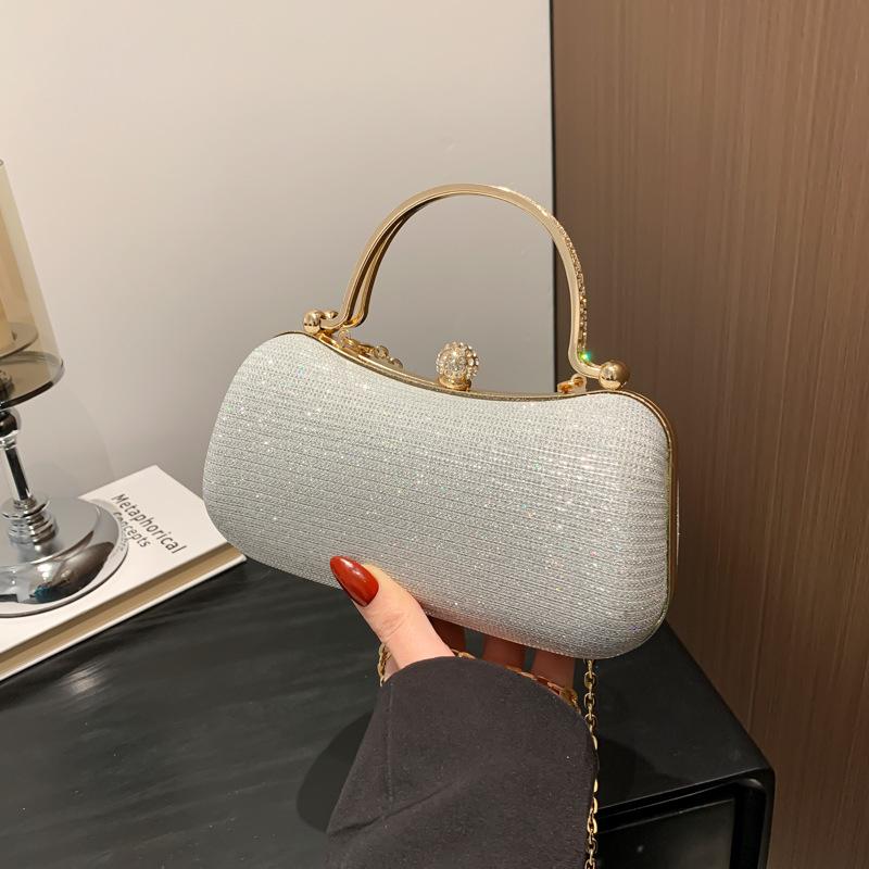 Модная женская сумка в корейском стиле, маленькая сумка через плечо с цепочкой, блестящая сумка через плечо для девочек