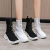 Fashion 2025 Autumn Winter New Couple Socks Shoes Women Thick-soled Casual Large Size Net Red Knitted Short Boots Women Botas De Mujer