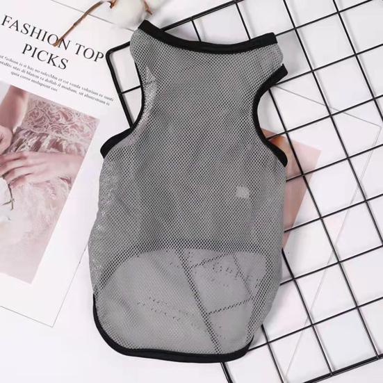 Рубашка для собак, однотонная дышащая сетчатая ткань, быстросохнущая футболка для щенков на лето