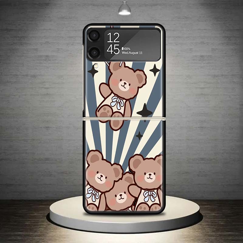 Мультяшный Милый Маленький Кролик Чехол для Телефона Для Samsung Galaxy Z Flip 7 6 5 4 3 5G Чехол ZFlip7 ZFlip6 ZFlip4 ZFlip5 ZFlip3 Coque Fund