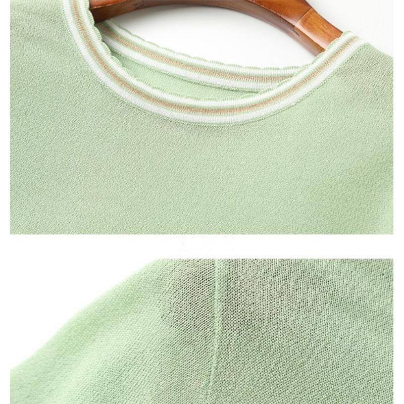 Футболка из ледяного шелка, женская футболка с короткими рукавами и круглым вырезом, яркий шелковый свитер, тонкая рубашка в западном стиле, соответствующая цвету