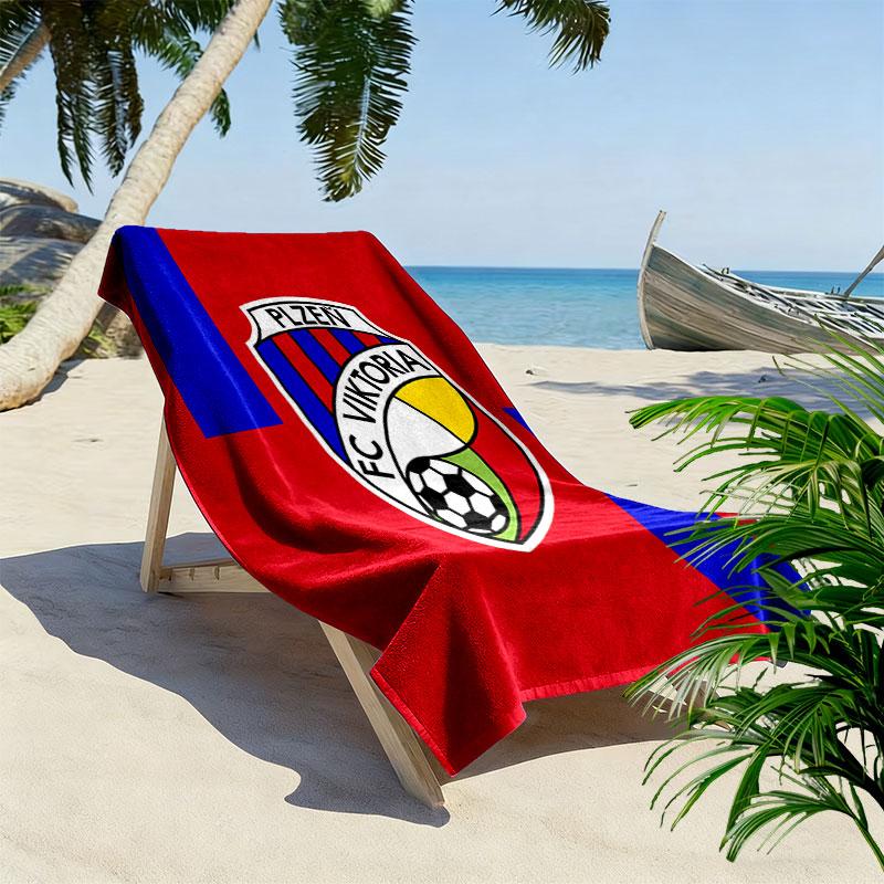 FC Viktoria Plzen Print Beach Towel, Large Soft Quick Dry Towel for Beach Camping Swimming