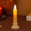 Safe Wax Free Decorative Lights LED Flameless Red Candle, Battery Operated Tea Light with Christmas Holiday Table Centerpieces Flickering Flame,