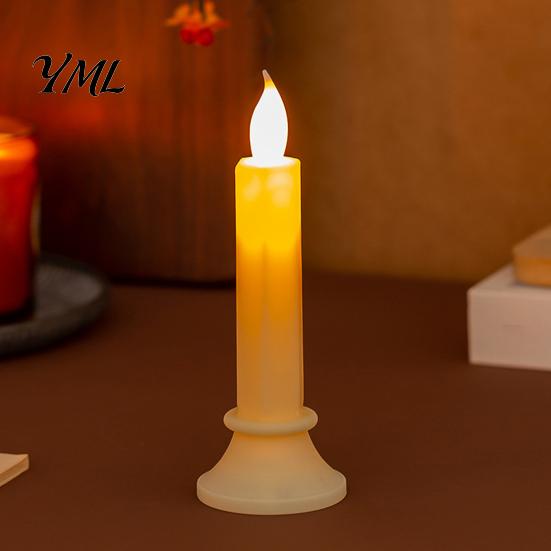 Safe Wax Free Decorative Lights LED Flameless Red Candle, Battery Operated Tea Light with Christmas Holiday Table Centerpieces Flickering Flame,