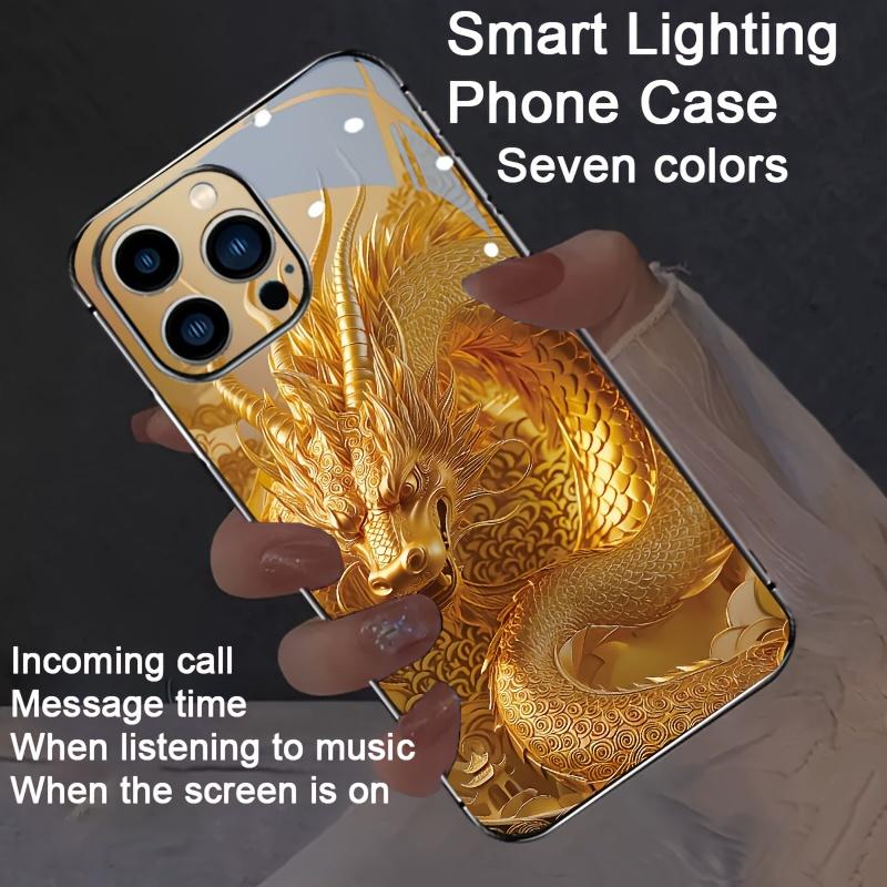 Модный чехол-фонарик со светодиодами в виде китайского дракона для OPPO Realme 11 14 13 12 10 9i 9 8 8i 7 C15 C21 C21Y C53 C55 4G 5G Pro Светящийся чехол