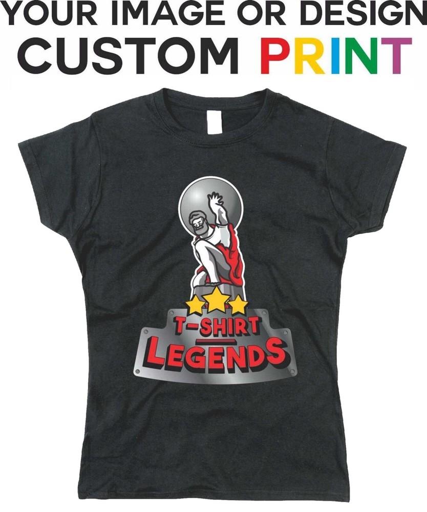 Women's custom t-shirt with photo or printed image