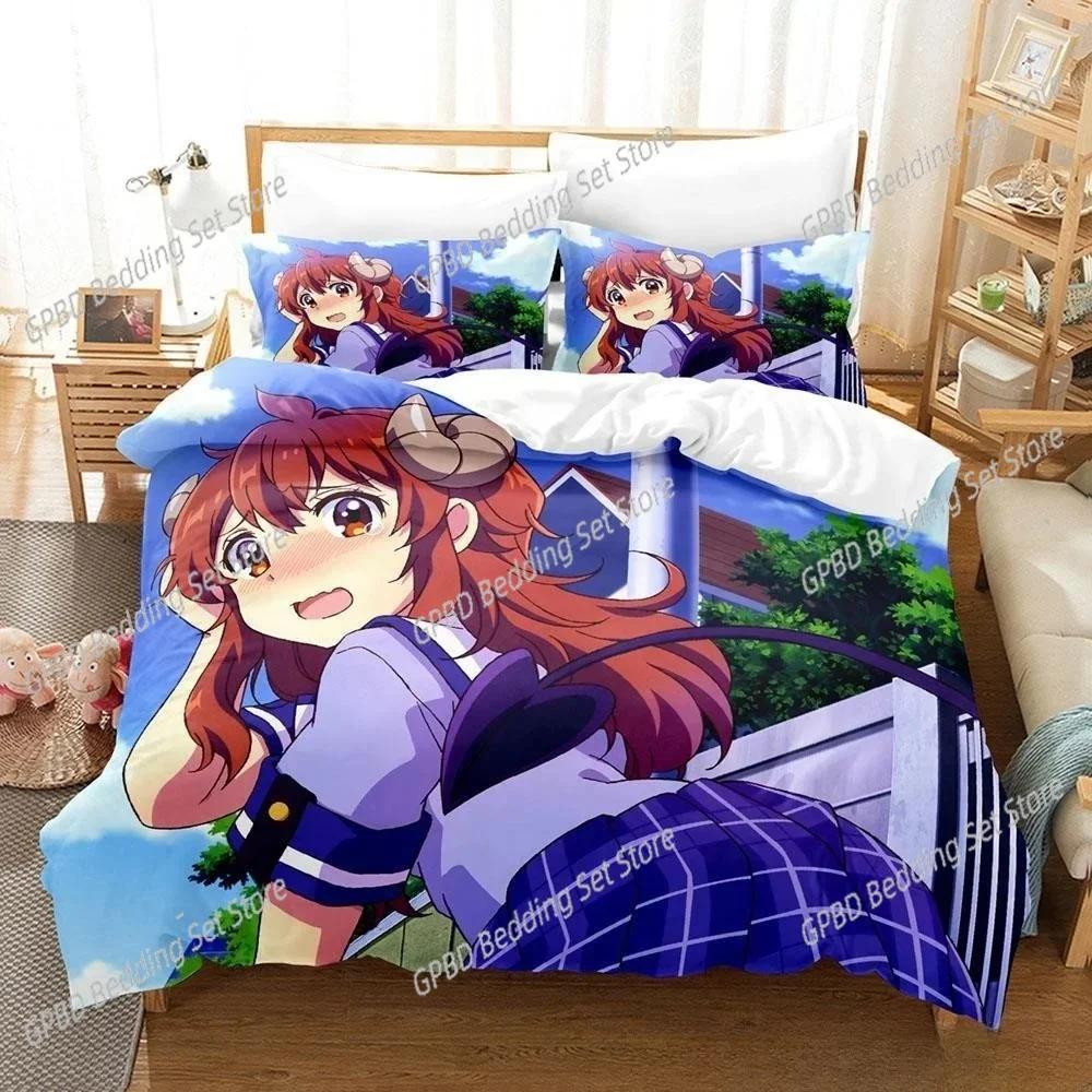 Новый комплект постельного белья Anime Girls The Demon Girl Next Door Single Twin Full Queen King Size Bed Set Adult Kid Bedroom Duvetcover Sets
