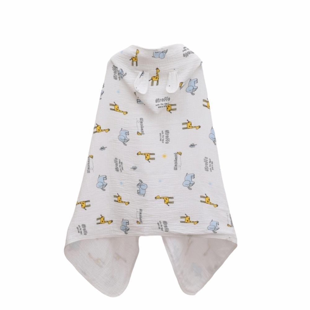 Cartoon Printed Baby Gauze Bath Towel Four Layer Cartoon Cloak Towel Warm Infant Bathrobe Bath
