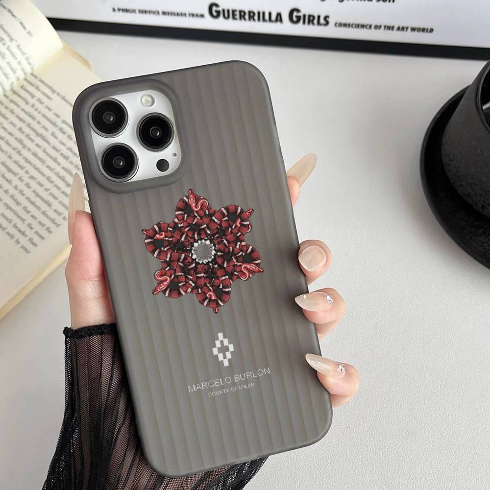 Fashion Burlons Design-Marceloes Soft Corrugated Phone Case For IPhone 11 12 13 14 15 16 17 Pro Max Plus Pro Shockproof Cover