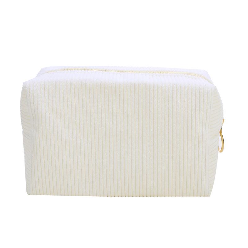 Women's Corduroy Cosmetic Pouch Portable Maleup Handbags Travel Toiletry Storage Bag