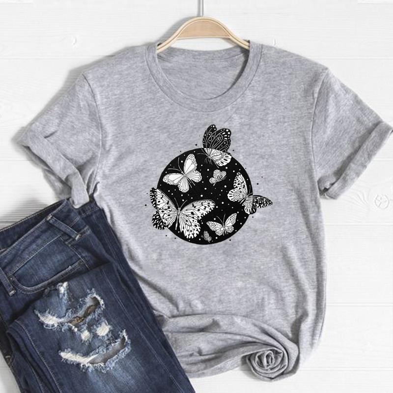 (Азиатский размер)Милая милая одежда с зеленым растением, повседневная женская футболка с коротким рукавом 90-х годов с принтом, женская футболка с графическим рисунком, модная футболка