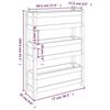 VidaXL Planter 77x25x104.5 Cm Solid Pine Wood 823934