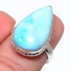 Кольцо в подарок из стерлингового серебра 925 пробы с драгоценным камнем из натурального ларимара Natural Republic S.7 o6P88