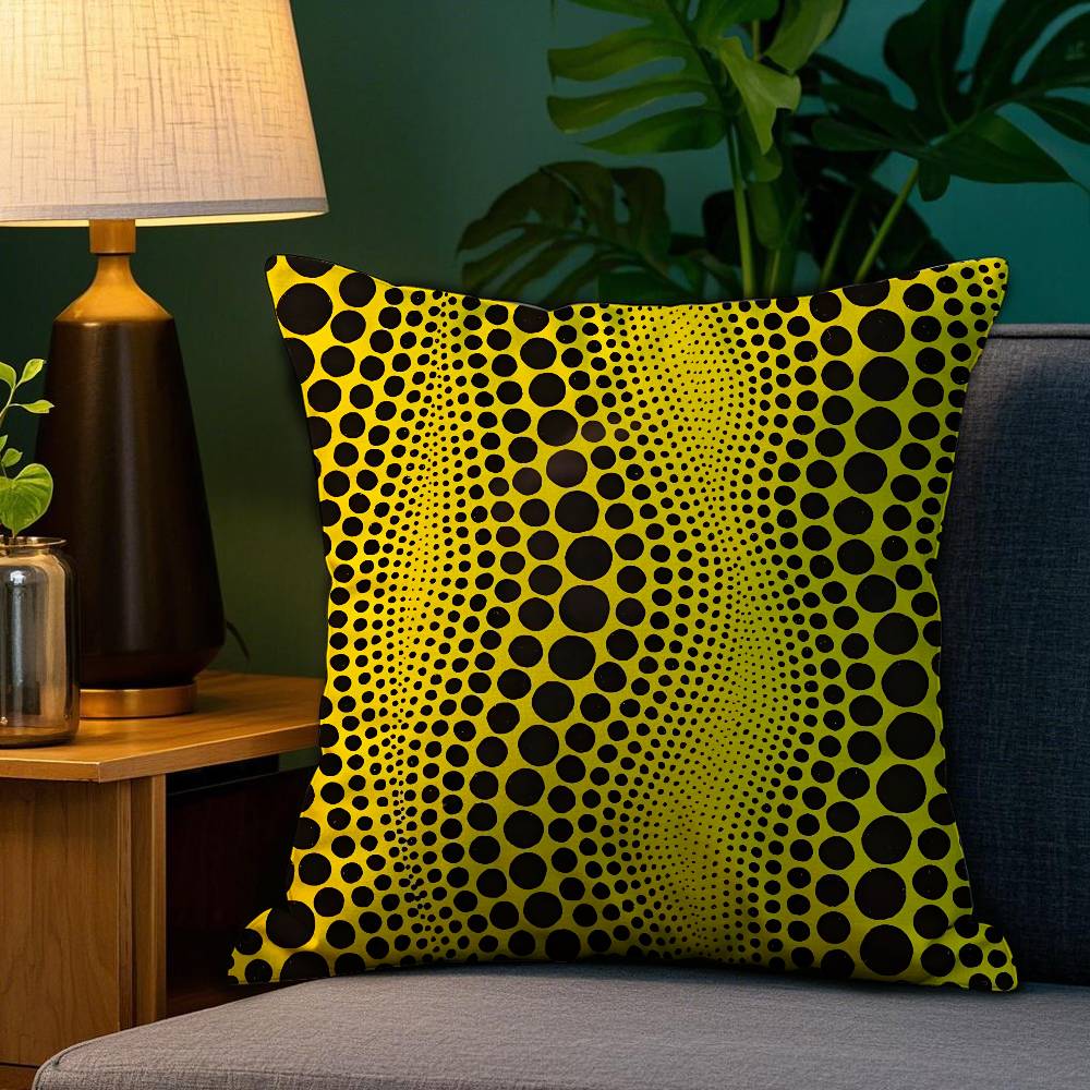 Yayoi Kusama Abstract Art Pumpkin Pillow Case Sofa Living Room Bedroom Double-sided Printing Square Cushion Nap Time Pillow Case