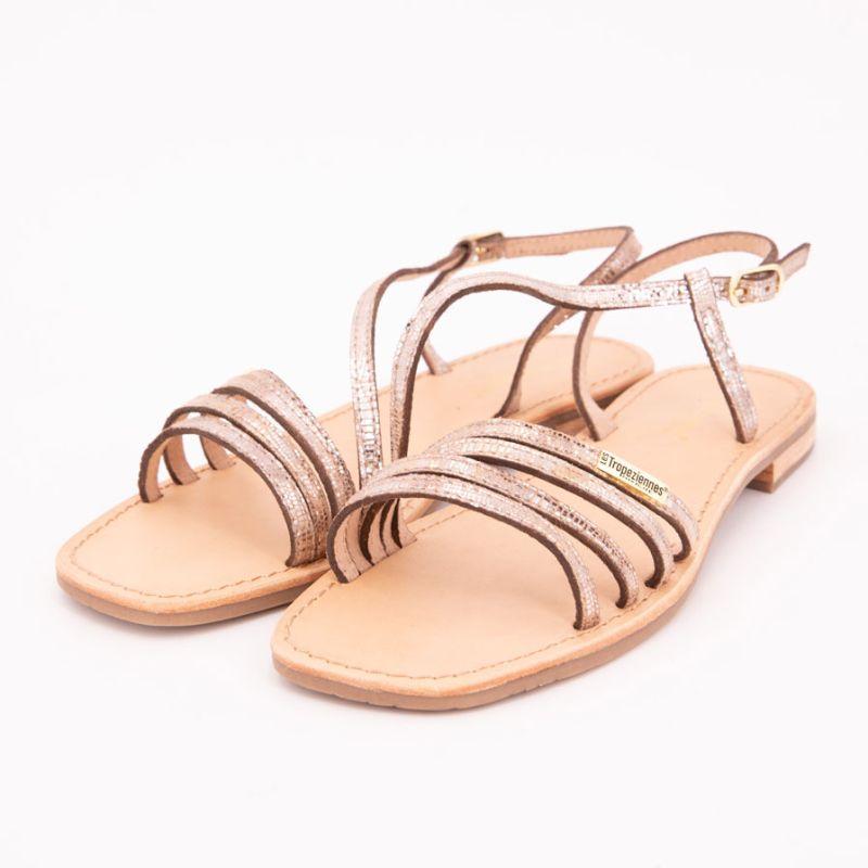 Женские босоножки Hudel Gold Snakeskin Pattern LES TROPEZIENNES PAR M.BELARBI