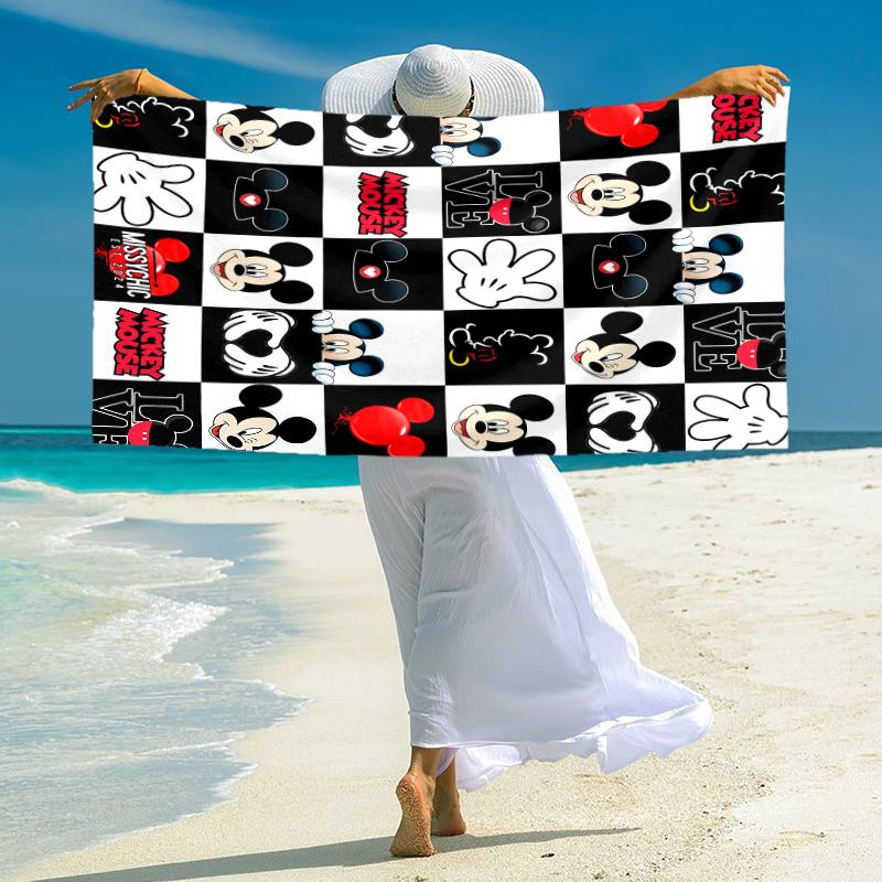 Mickey Mouse Love Towel Large Quick-Drying Microfiber soft S-Square Pants-s Beach Towel for Travel Fitness Bathing Camping. 0730s85