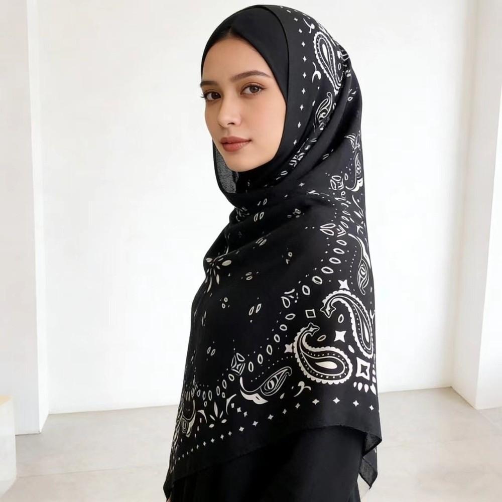 Breathable Cashew Nut Print Silk Scarf Korean Style Square Handkerchief Small Scarves Beach