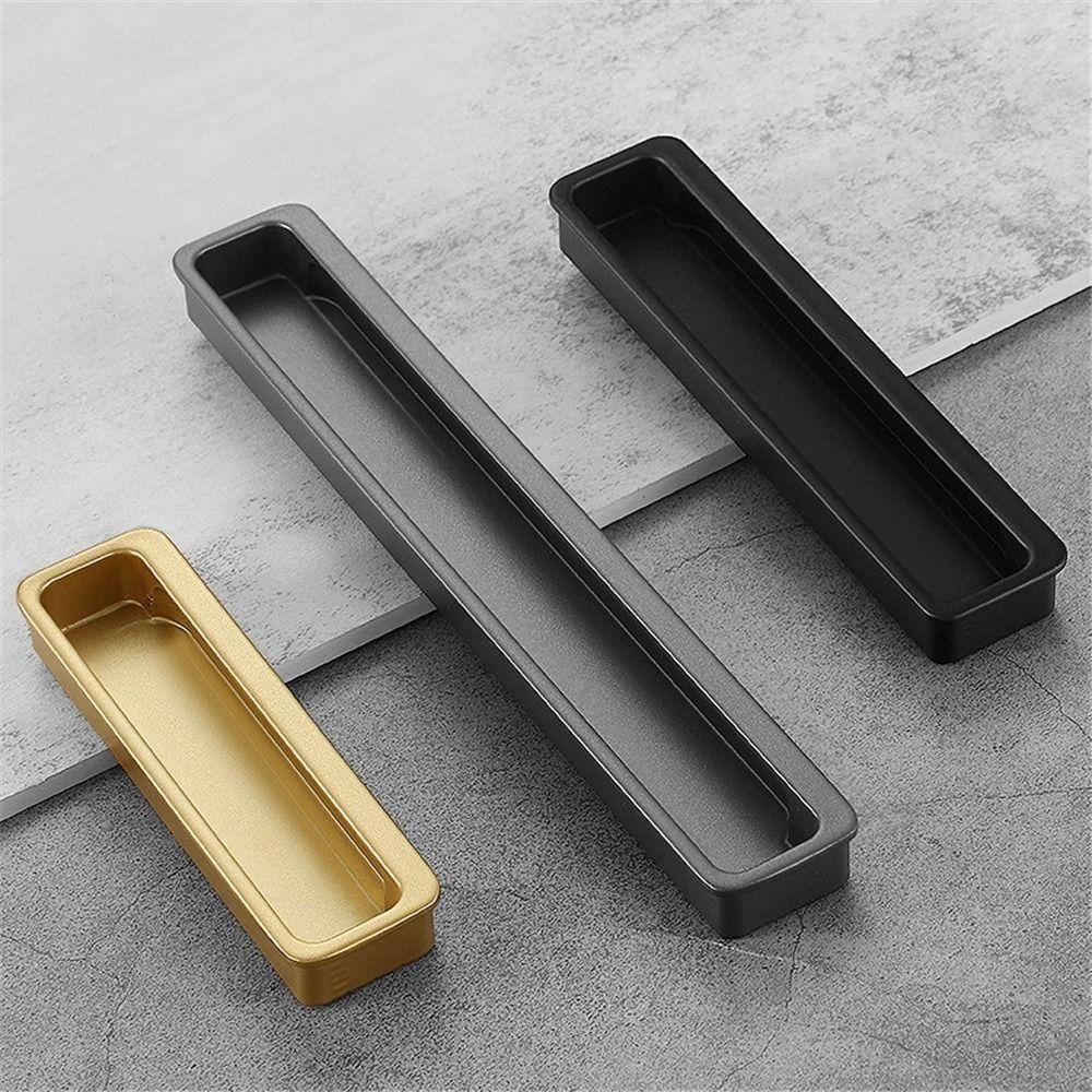 Slotting Recessed Cabinet Door Handle Metal Slotting Sliding Door Handle Furniture Handle Kitchen
