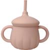 TGM Infant Platinum Silicone Pumpkin Jar Straw Cup 200ml, Coral Pink, 1 Piece