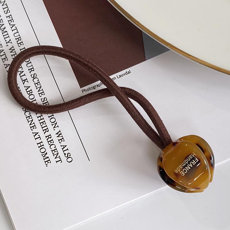 Модная акриловая веревка для волос с цветком тюльпана для женщин, простая эластичная ацетатная веревка для волос с высоким хвостом, аксессуары для волос