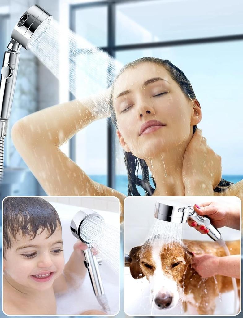 Shower Head Water Saving Increased Pressure High Water Pressure Water Purification Dechlorination Micro Nano Bubble Water Stop Button Mode Disassembly