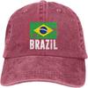 Бразилия Флаг Бразилии Черная Шляпа Регулируемая Кепка Snapback Для Унисекс Женщин Унисекс Хип-Хоп Бейсболка С Прямым Козырьком Кепка Папы