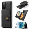For Samsung Galaxy S20 Plus 5G Case JEEHOOD J01 Retro Leather Phone Back Cover with Detachable Magnetic Card Holder